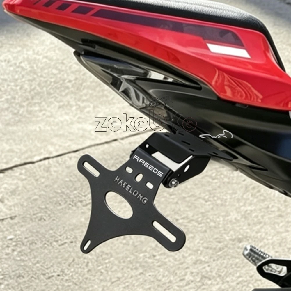 Motorcycle Short Tail Rear Wing Folding License Plate Frame Holder Bracket For VOGE RR660S RR660 660S RR 660 S 2025 2026 2027