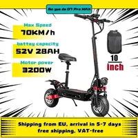 Boyueda Q7Pro Max 3200W 52V28AH, top speed 70KM/H dual-motor adult off-road electric scooter shipped from EU, foldable 10 inches
