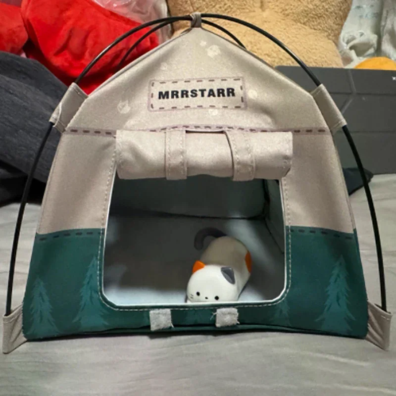 1:12 Scale Dollhouse Miniature Soldier Camping Small Tent Model For Doll House Decor Accessories Kids Toys Gifts