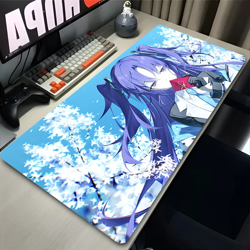

Japanese anime Mouse Pad B-blue Archive Gaming Desk Mat Rubber Base Computer Mouse Mat Gamer Keyboard Pad Kawaii Desktop Decor