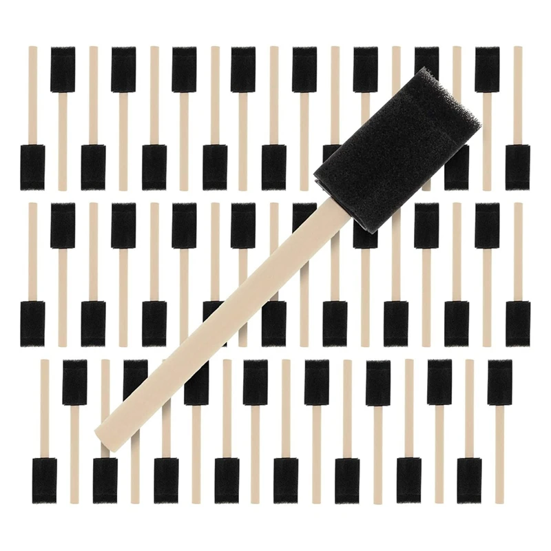 

BEDW-90 шт. Кисти из пенопласта, кисти-губки для рисования, пенопластовые кисти с деревянной ручкой для рисования и поделок своими руками