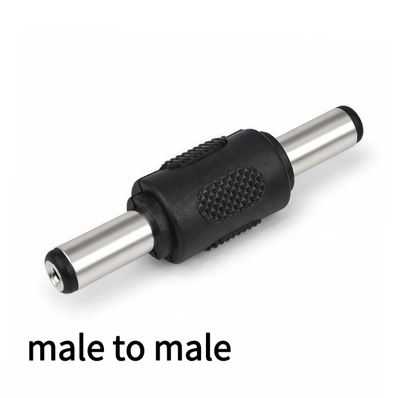 5.5x2.1mm DC Male to Male Female to Female Barrel Jack Power Connector Coupler Adapter for CCTV Security Camera LED Strip Router