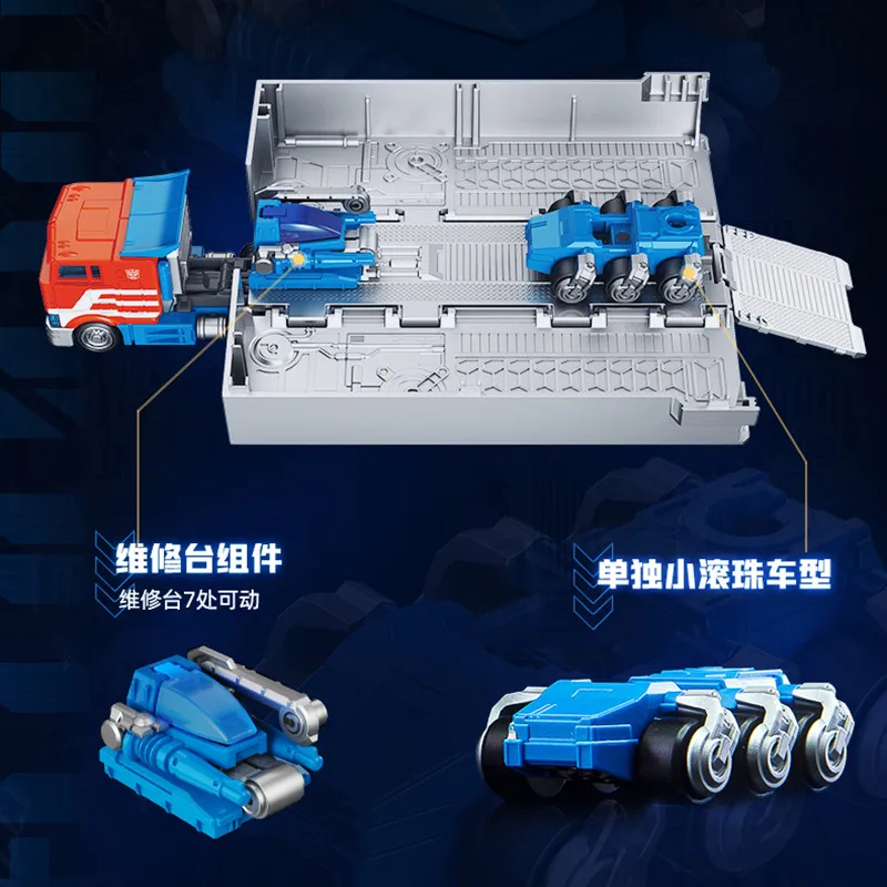 Blokees transformação optimus comandante reboques recipiente tático carro recipiente caminhão figura de ação modelo brinquedos presente natal
