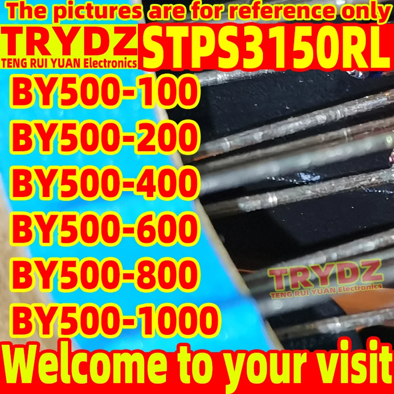100-10pcs New STPS3150RL BY500-100 BY500-200 BY500-400 BY500-600 BY500-800 BY500-1000 DO-201AD
