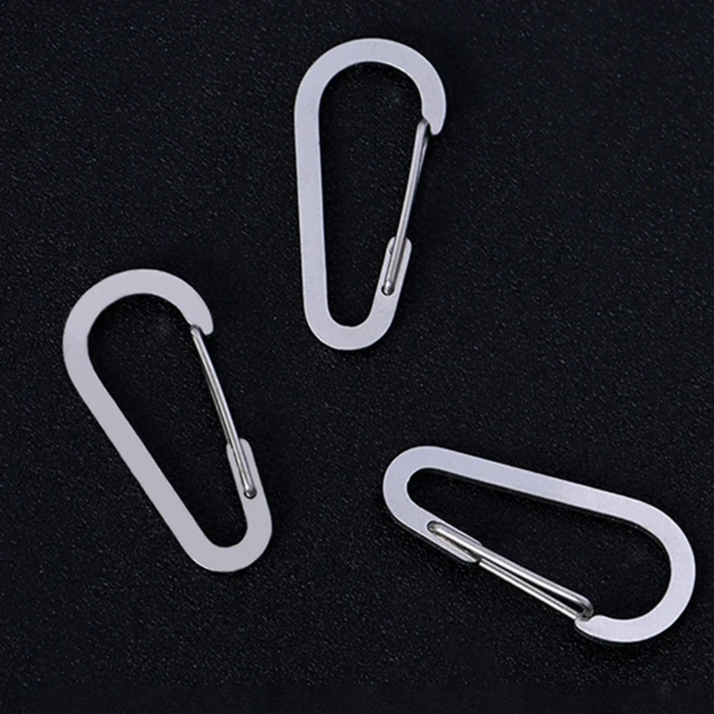 10Pcs Hook Carabiner Clip Carabiner Spring Clip Hook D-Shape Keyring Carabiner Hook for Camping Hiking Fishing