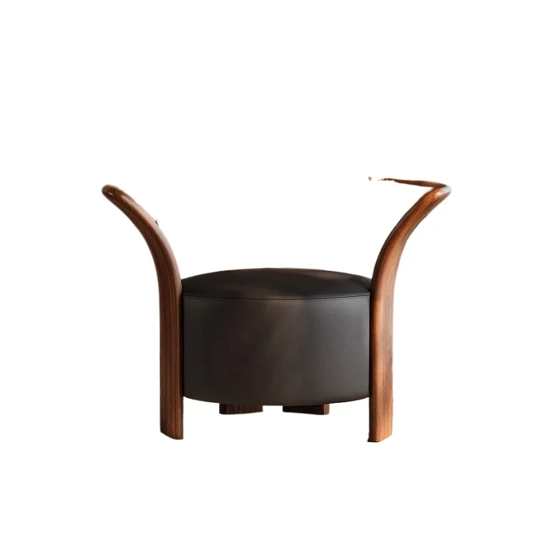 

North American black walnut solid wood sofa chair household living room leisure chair modern simple light luxury single sofa cha