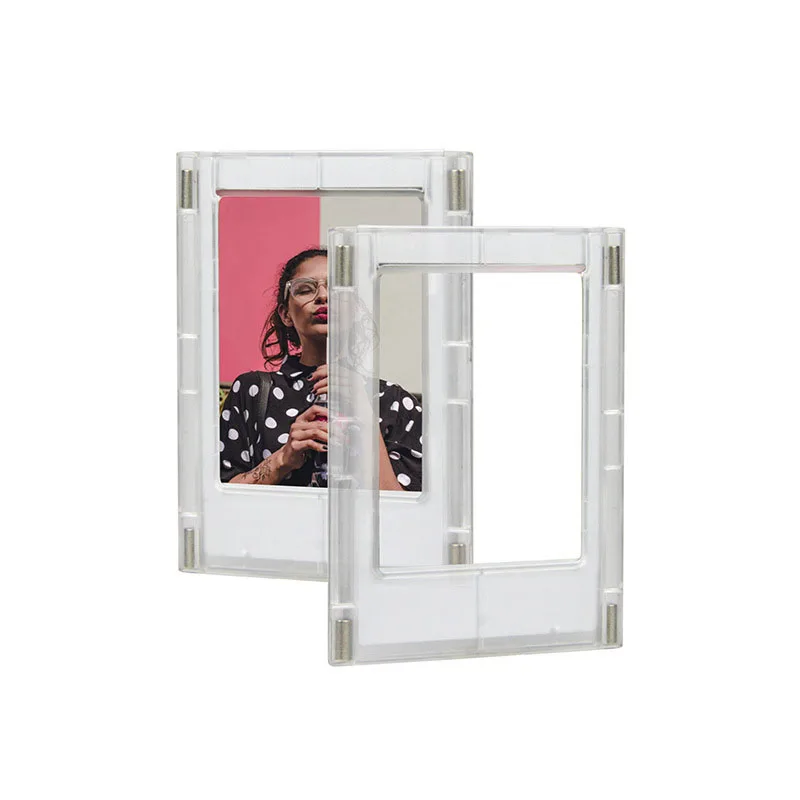 4/5/20 Pcs Magnetic Photo Frames For Fujifilm Instax Mini Film Papers Double Sided Fridge Picture Frame Magnets Artwork Frames