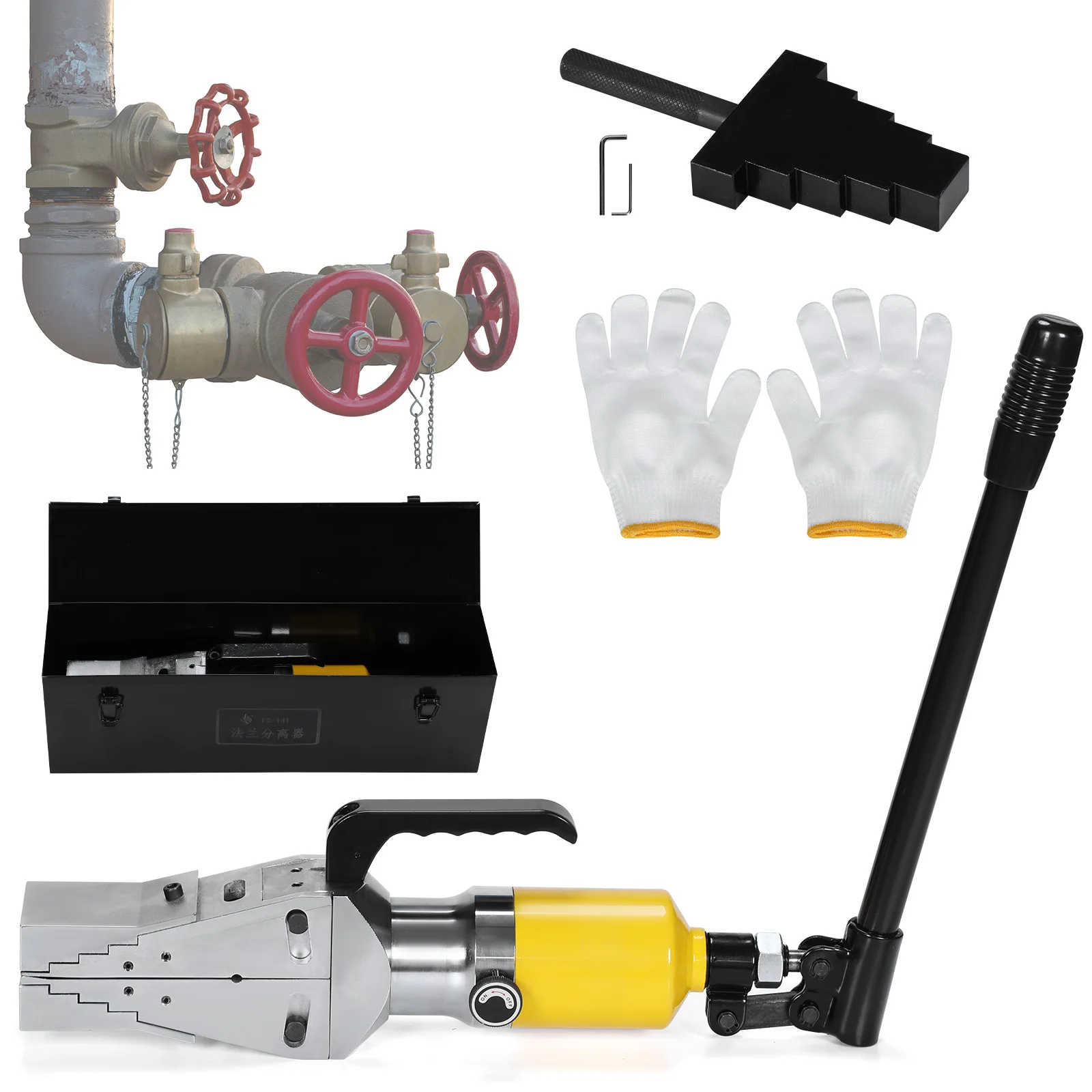 

Ручной гидравлический разжим для фланцев 14T, противоскользящий, ударопрочный, для ремонта и замены трубопроводов