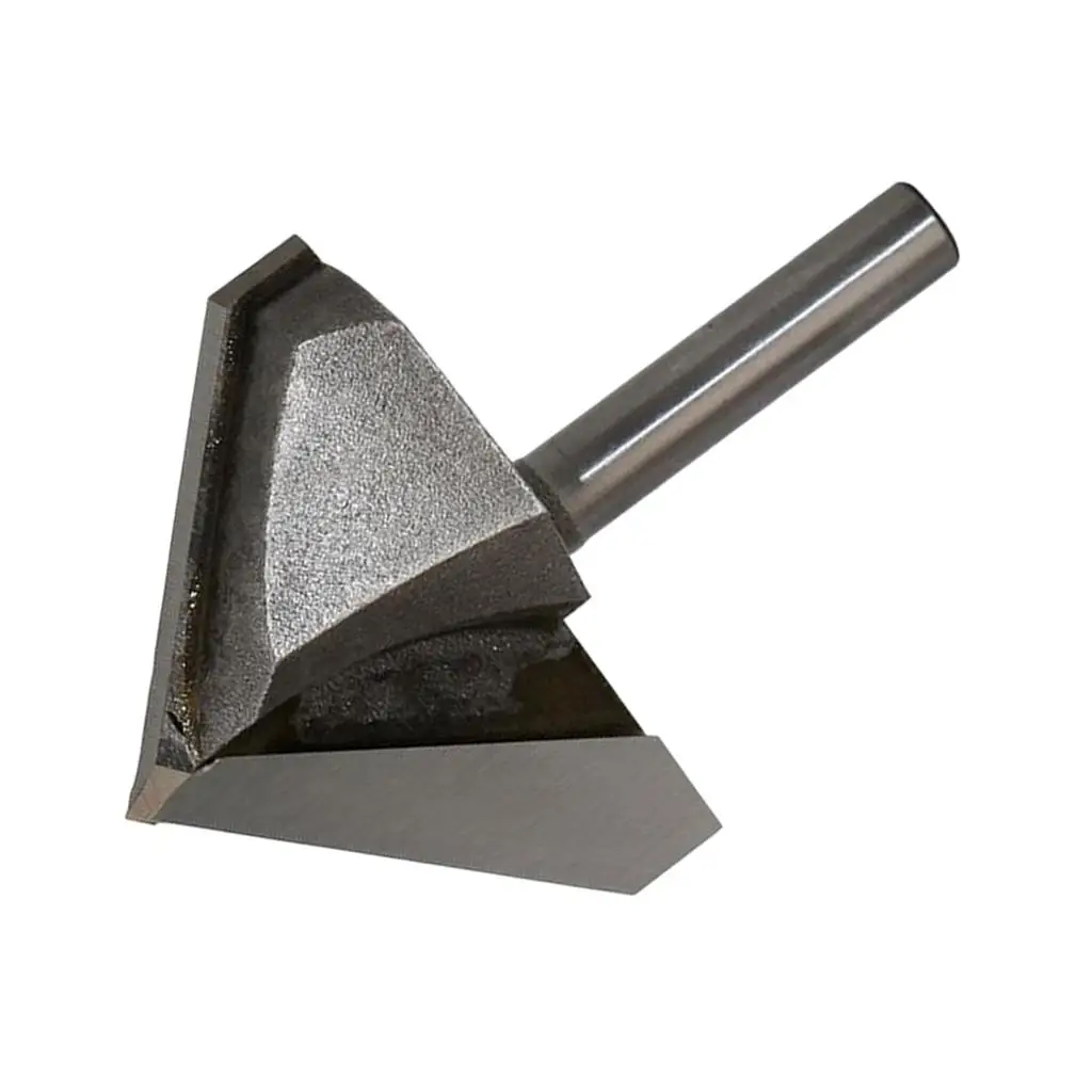 

Carbide Woodworking Cutting Tools Silver Twin Flute V Groove Router Bit for MDF Plywood Home Workshop