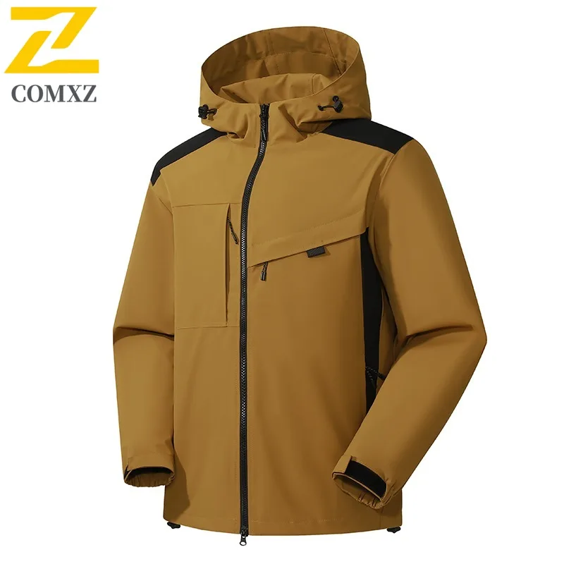 COMXZ 2025 Unisex Waterproof Windproof Jacket Outdoor Mountaineering Breathable Coat