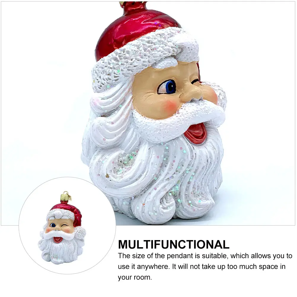 

Christmas Ornaments Window Decorations for Home Accessories Farmhouse Resin Santa Hanging Craft