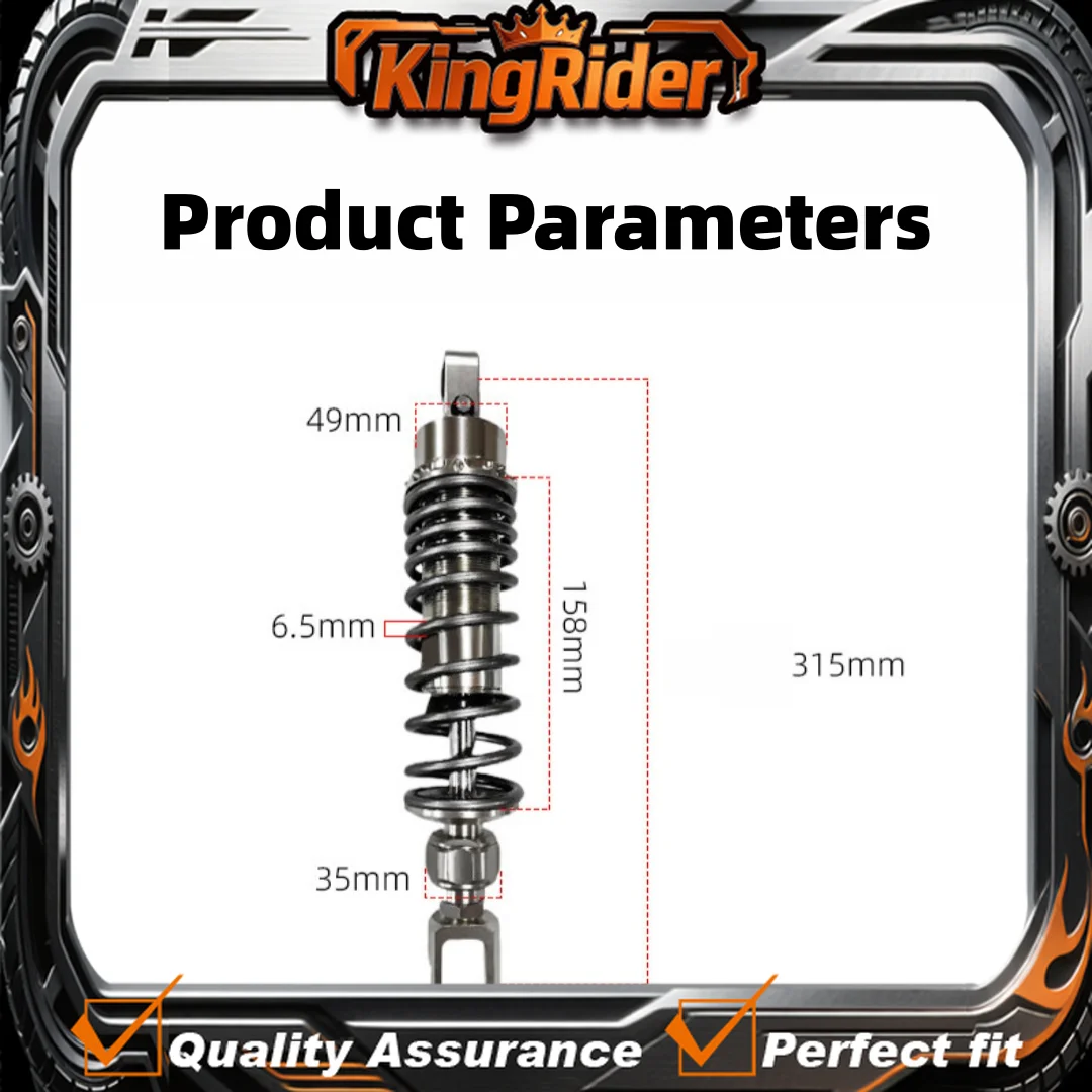 【Supreme quality】For Square X125 , rear spring shock absorber, adjustable damping preload, heavy-duty suspension kit parts