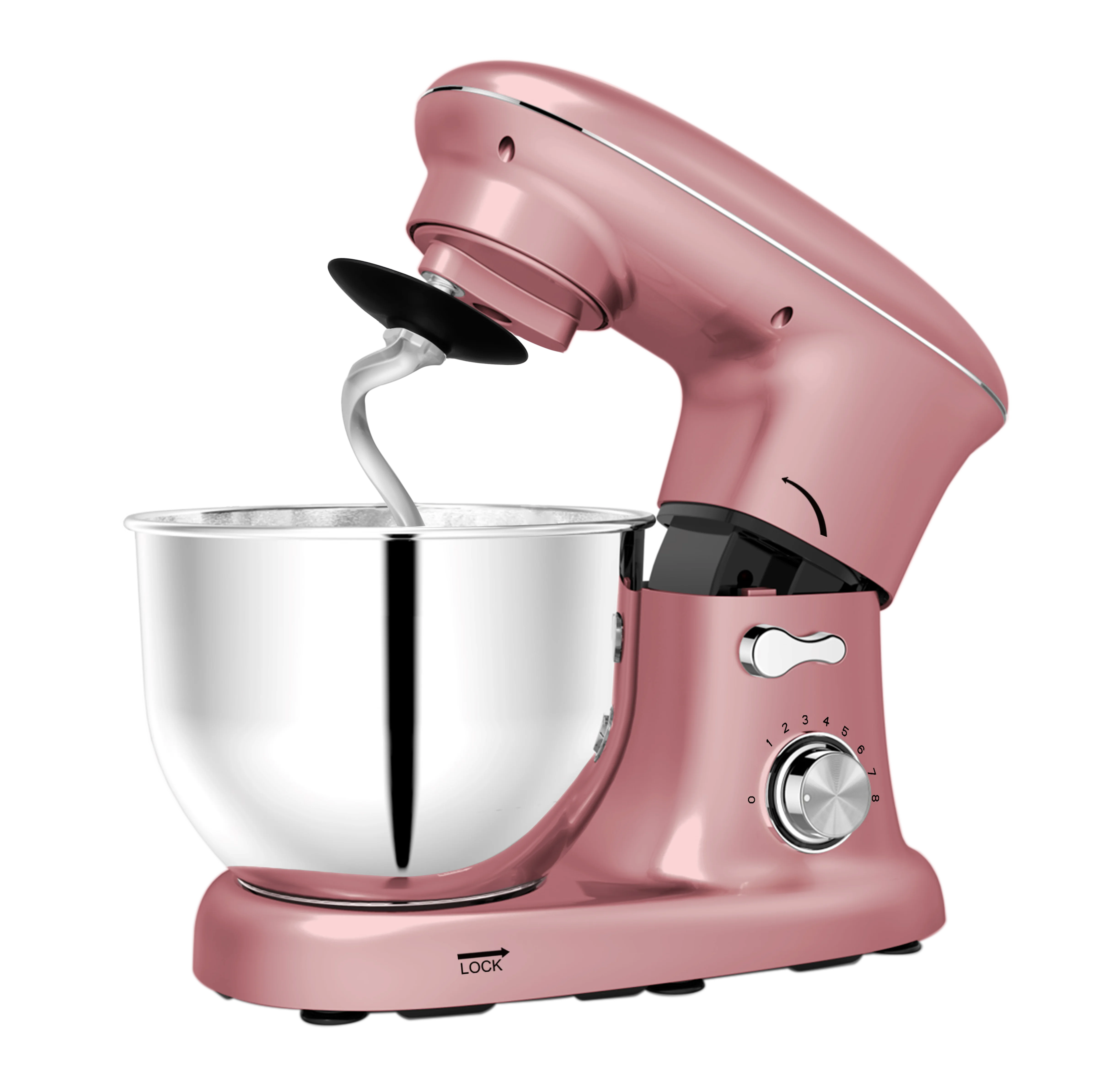 Factory Customization High Quality Low Noise Home Kitchen Electric Cake Aid 5L 1400W SUS304 Bowl Stand Food Mixer Machines