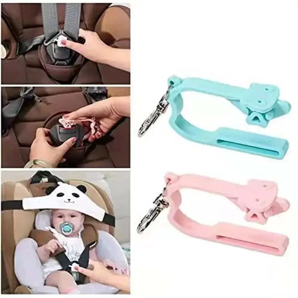 2PCS Portable Unlock Tool Simple Child Unlocker Car Seat Key Unlocking Device Safety Belt Keychain cute car accessories