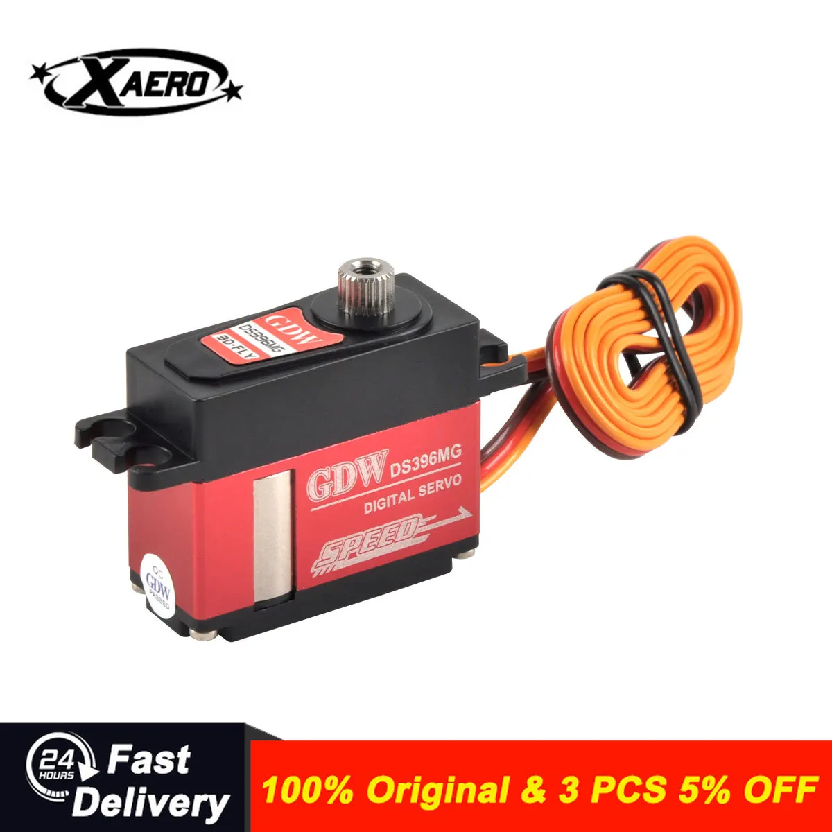 

GDW FIight Servos DS396MG 12.9KG Torsion metal tooth aircraft model fixed wing turbojet aircraft medium digital steering gear