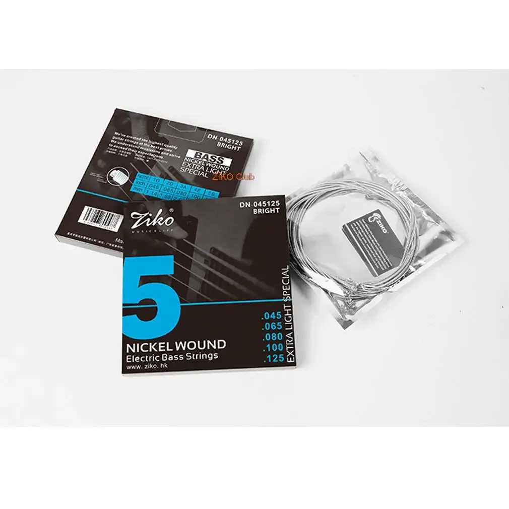 ZIKO 4 /5/6 Strings Bass Electric Guitar Strings StringsNickel Wound Hexagonal Alloy Core Guitar String Electric Bass String