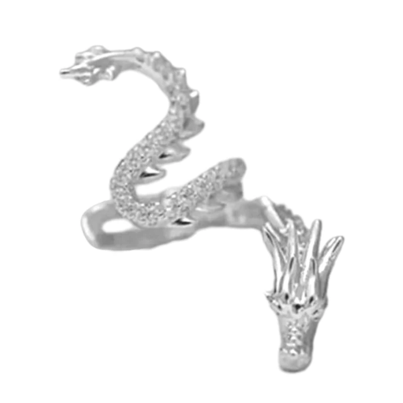 E15E Dragon Inspired Ear Cuff Individualized Ear Cuffs Exquisite Ear Wrap Clips Charm