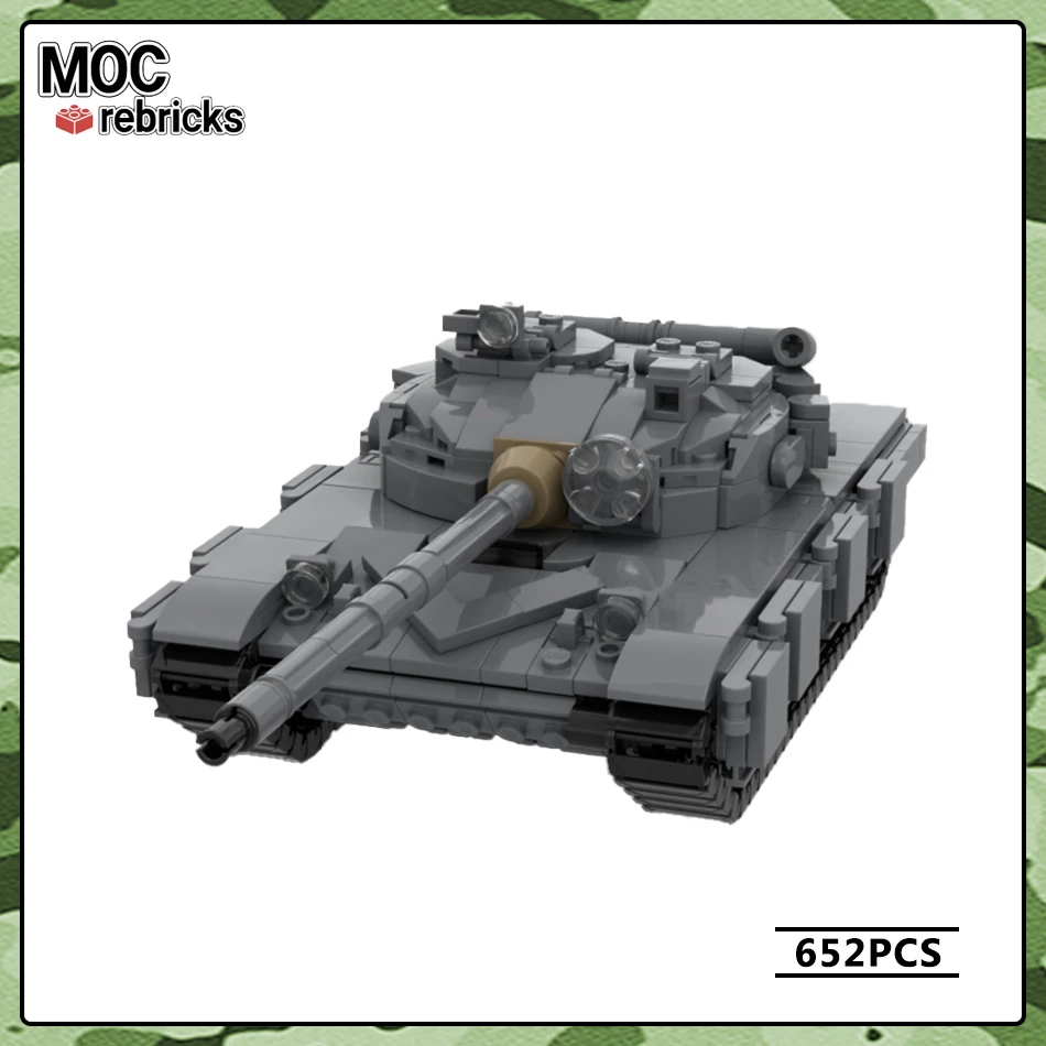 

WW2 Military Vehicle Series T-64A Tank MOC Building Block DIY Model Puzzle Originality Education Collection Experts Brick Toys