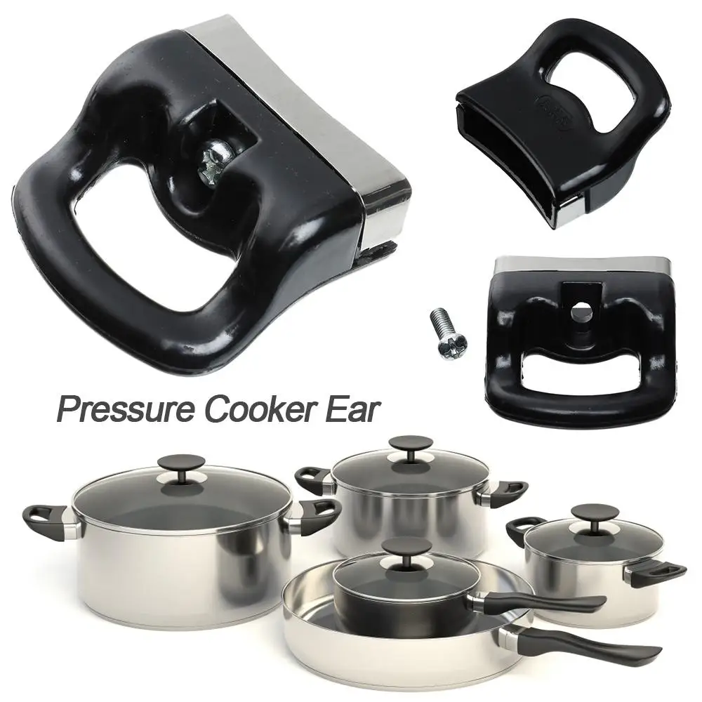

2pcs Replacement Sauce Pot for Kitchen Steamer Single Hole Pressure Cooker Ear Pan Short Side Pot Handles Handle Grip