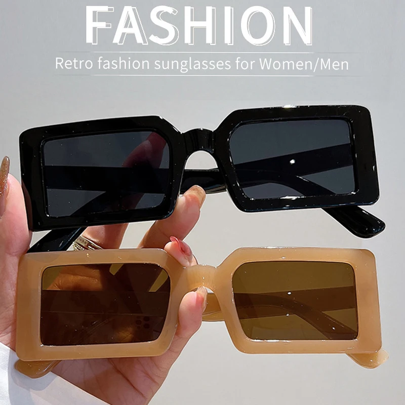 

Fashion Rectangle Sunglasses Women Square Frame Eyeglasses Sun Glasses Ladies UV400 Protection Eyewear Oculos De Sol Goggles