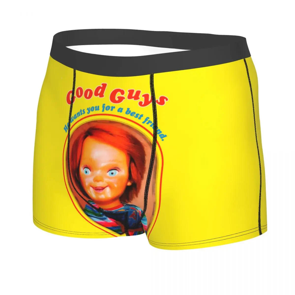 Custom Good Guys Chucky Underwear Men Breathbale Child\'s Play Doll Boxer Briefs