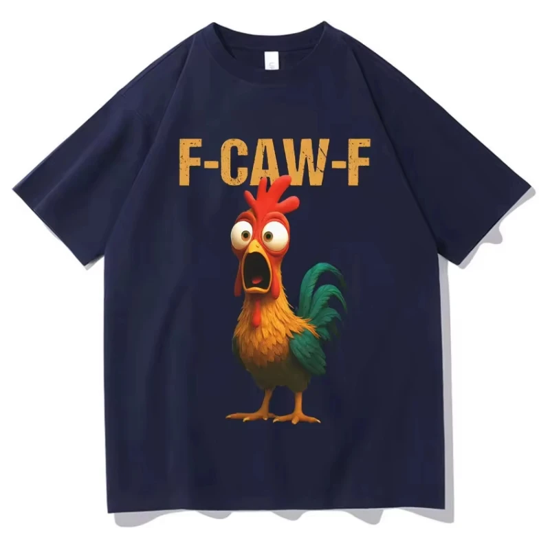 Men's Funny Rooster Graphic T Shirt Summer Casual F-CAW-F Humor Slogan Print Loose Short Sleeve Casual Streetwear Tee Tops DX012 view 4