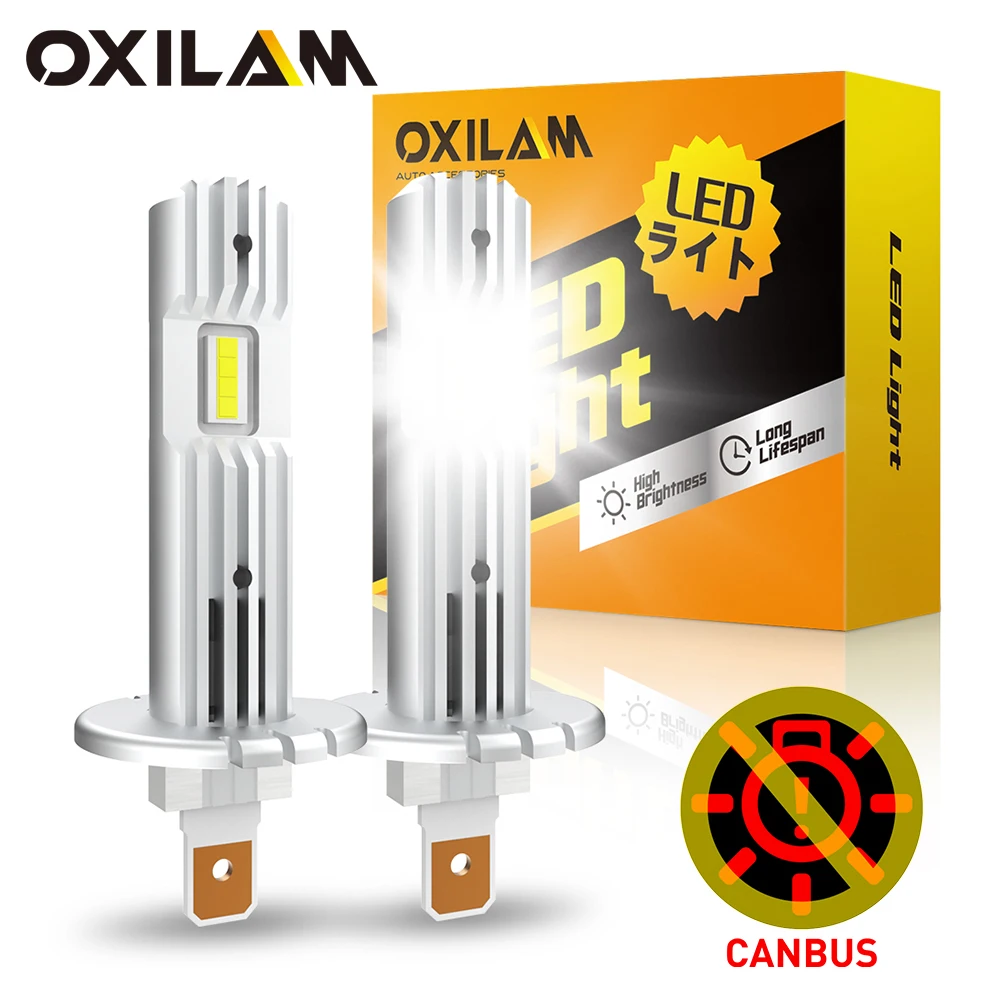 

2Pcs H1 LED Lights Lamp Canbus High Low Beam Headlight for Honda Hyundai Grand Starex Volkswagen Golf Passat White Plug&Play 12V