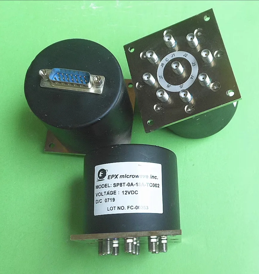 

EPX SP8T-0A-18A-TC002 SP4T-0A-18A-TC002 SP6T-0C-18A-TC002 12V 18GHz SP8T SP4T SP6T SMA rf coaxial switch