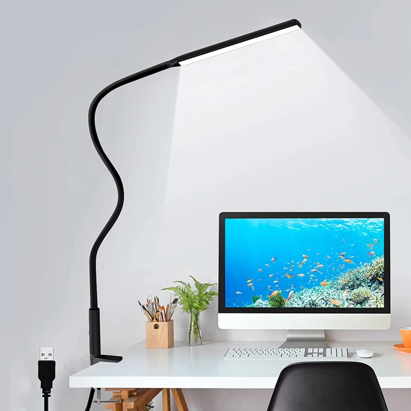 Led Computer Desks Usb Lamp Lampshade Office Stand Accessories Study Bedroom Bedside Table Reading Light For Work Lighting