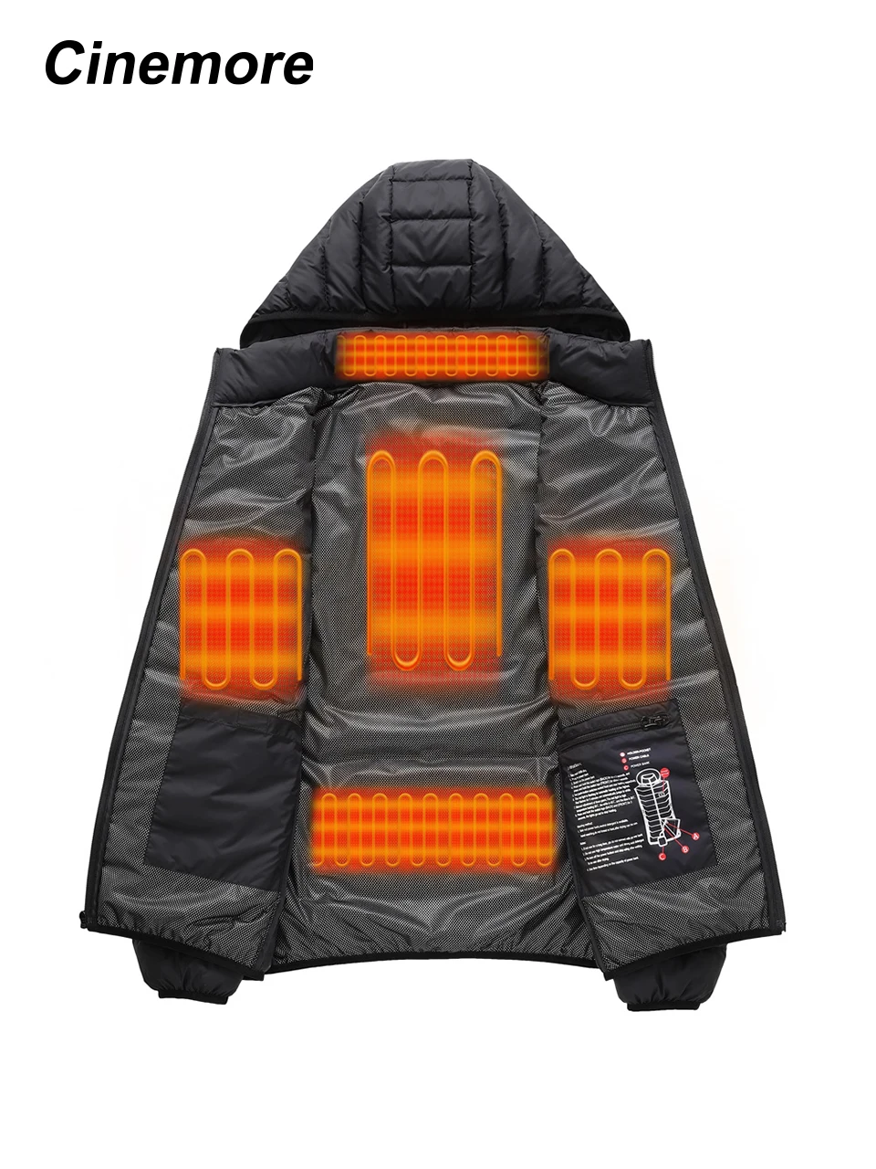 Cinemore Chaleco calefactable de invierno para hombre Diseño clásico con cremallera Men-8999