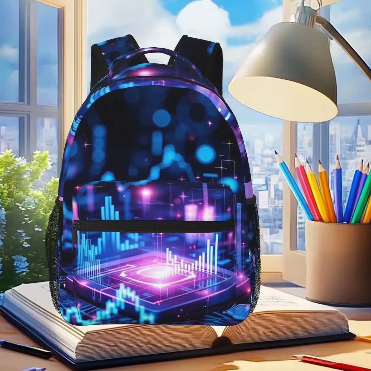

With Health Metrics And Data Visualizations Student Backpack School Bag Travel Daypack for Boys Girls Bookbag Shoulder Bags