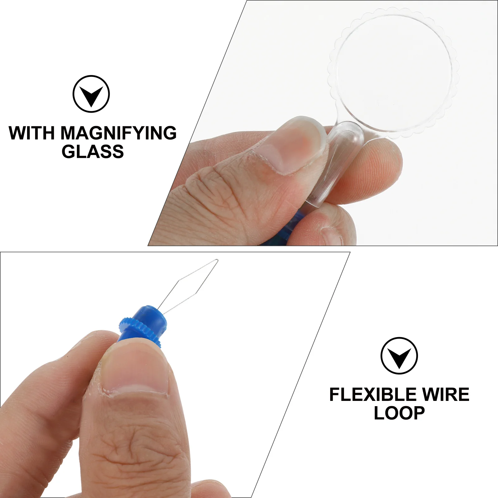 

10Pcs Flexible Wire Loop Needle Threader Thin Long for Most Needle Eyes Hand Machine Sewing Crafting Knitting Embroidery
