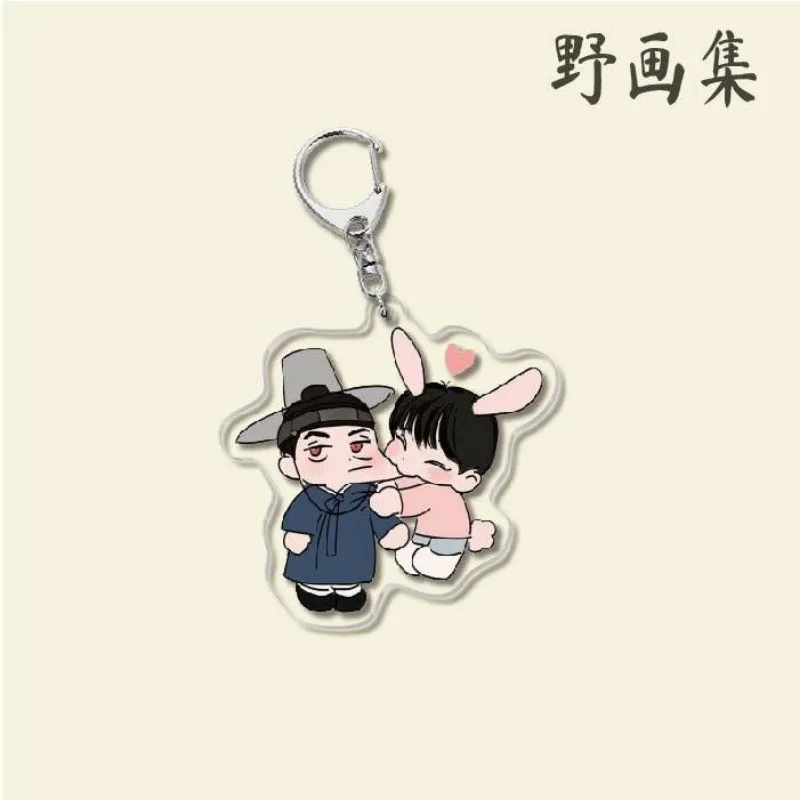 Korean BL Manhwa Painter of The Night Anime Keychain Baek Nakyum Yeon Seungho Acrylic Key Chain Woman Bag Pendent Toy Collection