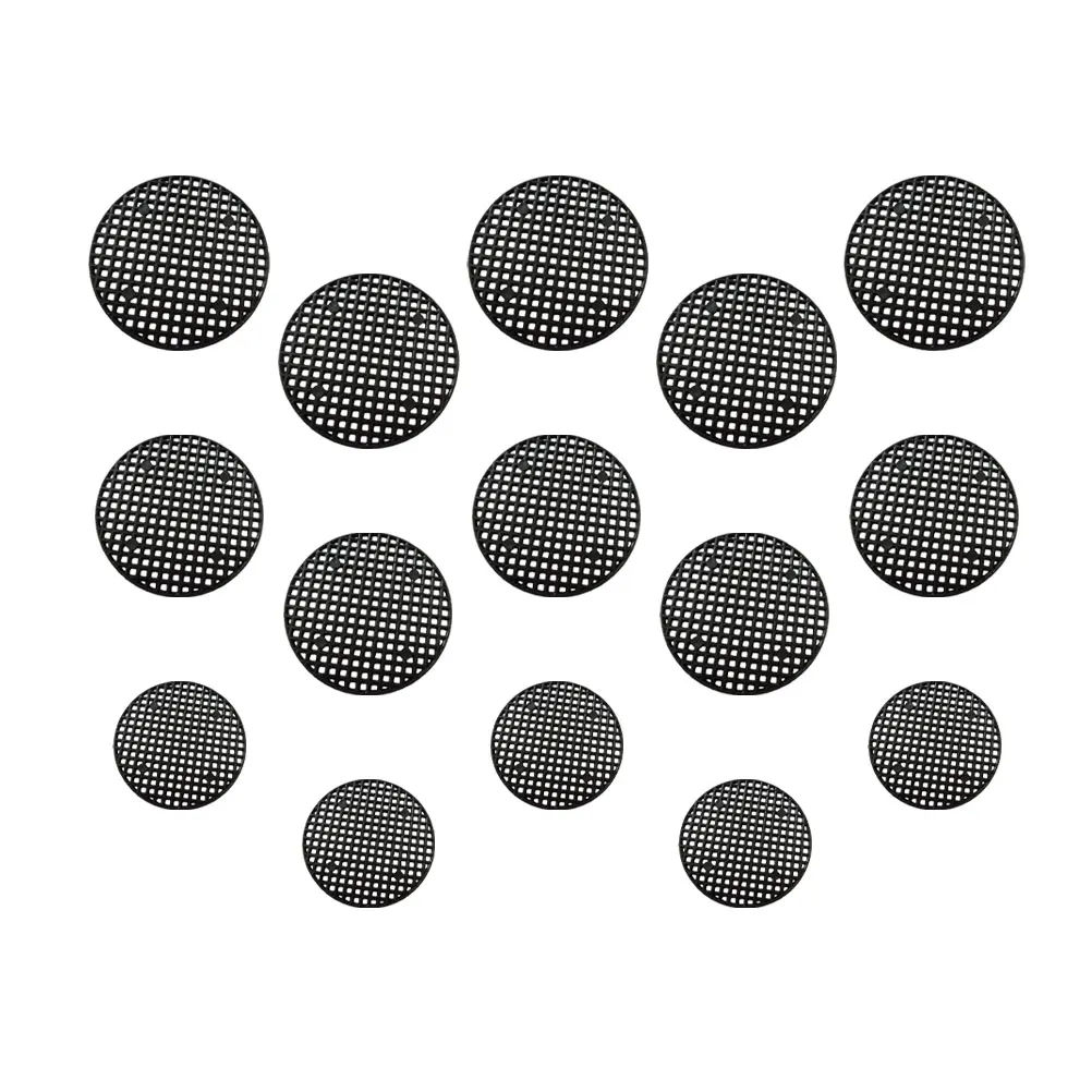 

150Pcs Round Mesh Pads Ecofriendly PP Plastic Flowerpot Bottom Grid Durable Thicken Design Multisize Available Black 25cm 45cm