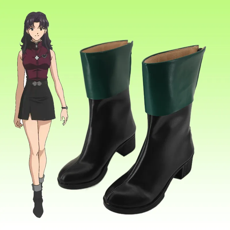 anime-game-cosplay-boots-misato-katsuragi-shoes-adult-halloween-party-costume-accessories-custom-made