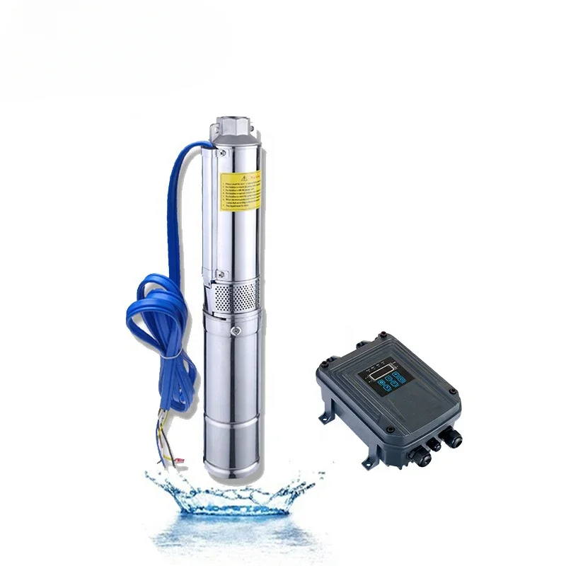 Kit de bombeamento de água solar dc de alta pressão de 1hp, bombas submersíveis de poço profundo