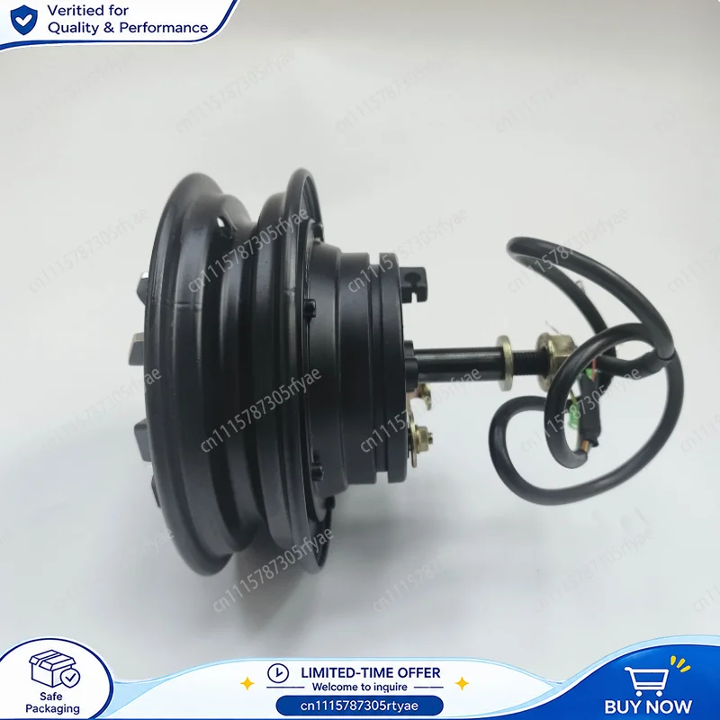 10 Inch Single Side Shaft Brushless Hub Motor Rear Wheel Drum Brake Motor for Electric Tricycle Mobility Scooter Replacement