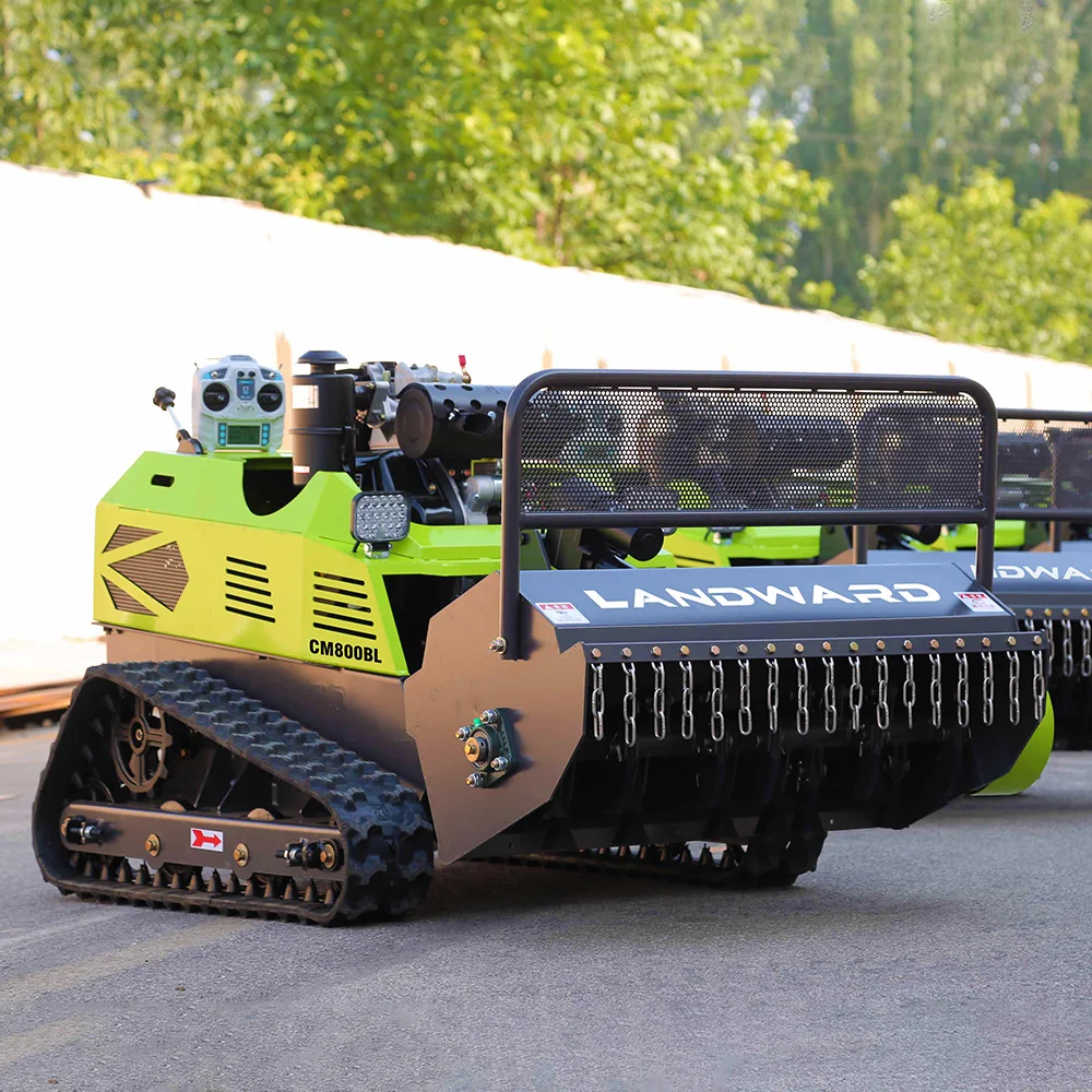 Powerful Diesel Engine Farm Euro 5 Lawn Mower Robot Tracked Wireless Remote Control Lawn Mower Slope Mower For Sale