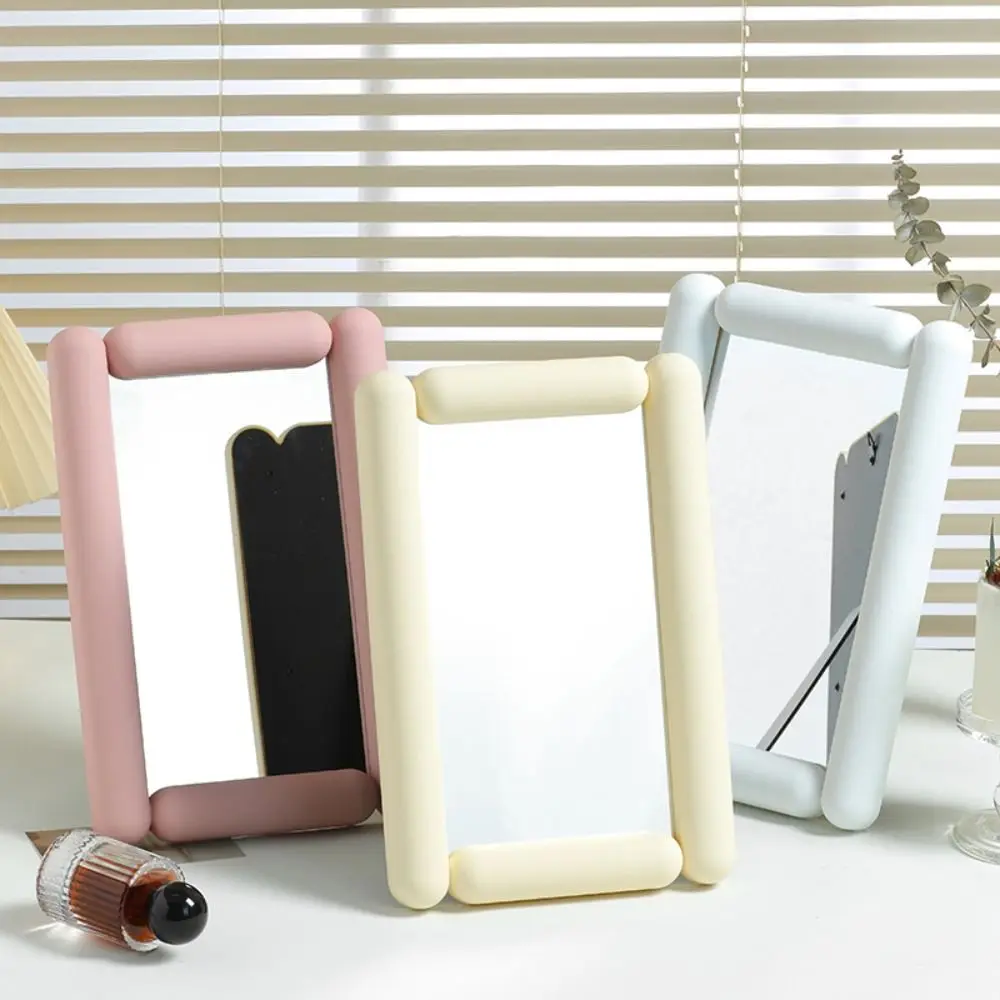 

Cute HD Makeup Mirror Macaron Vintage Beauty Mirror Irregular Creative Vanity Mirror Bathroom