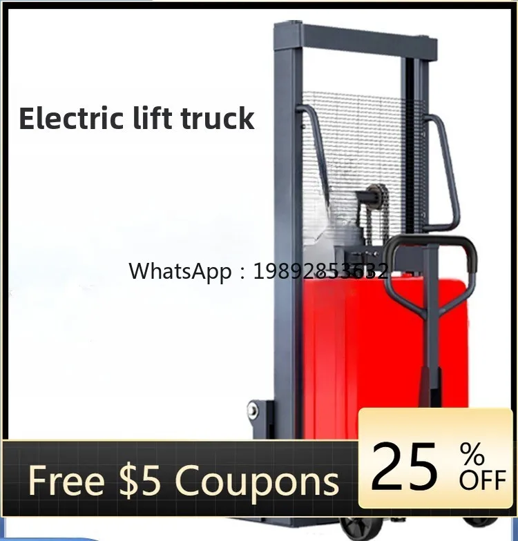 AB  Half Electric Forklift 1.5 Tons 2 Tons Small Electric Stacking Height Lifting Hydraulic Forklift Trailer Truck