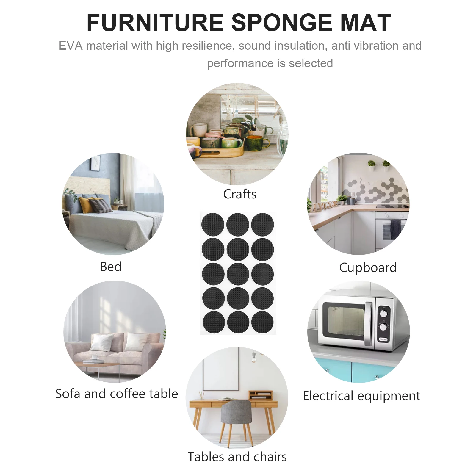 

EVA Furniture Feet Mat Stool Leg Caps Chair Floor Protector Anti Skid Bottom Pad Table Legs Cover Cushion Fits All Chairs