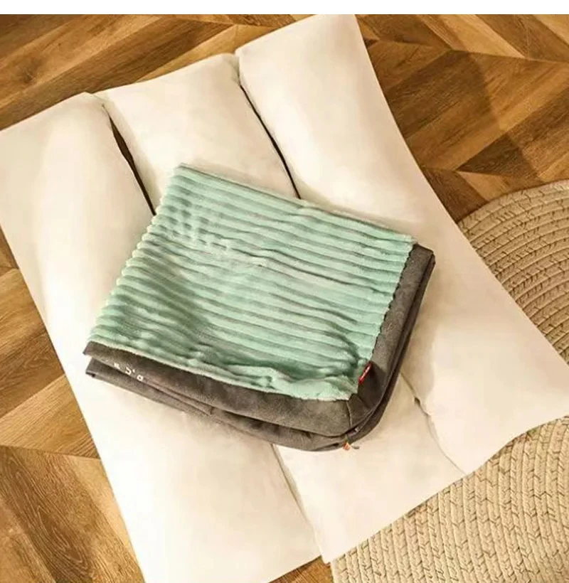 Winterwarmes Haustier-Hundebett aus Cord, Hundeschlafmatte, weiche Haustiermatte für kleine, mittelgroße und große Hunde, abnehmbares, waschbares Welpenbett – Detail 6
