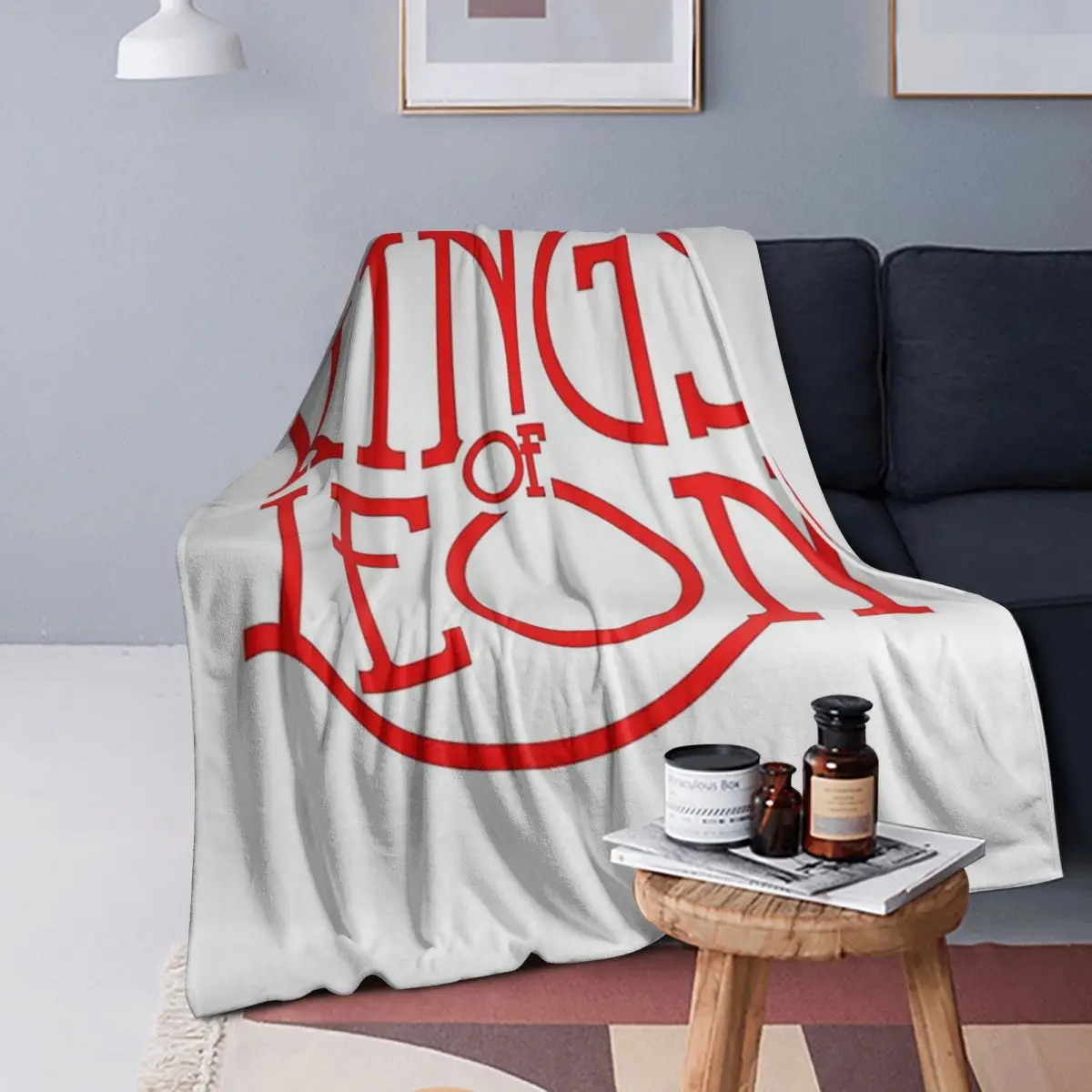 

Best Logo Kings Of Leon Band Blanket Soft Warm Flannel Throw Blanket Plush for Bed Living room Picnic Travel Home Sofa
