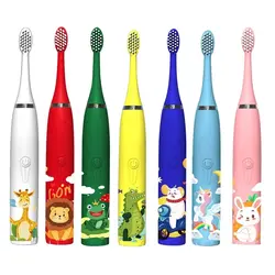 Cartoon Children's Electric Toothbrush Cute Soft Bristle Waterproof Sonic Vibration Toothbrush Gift