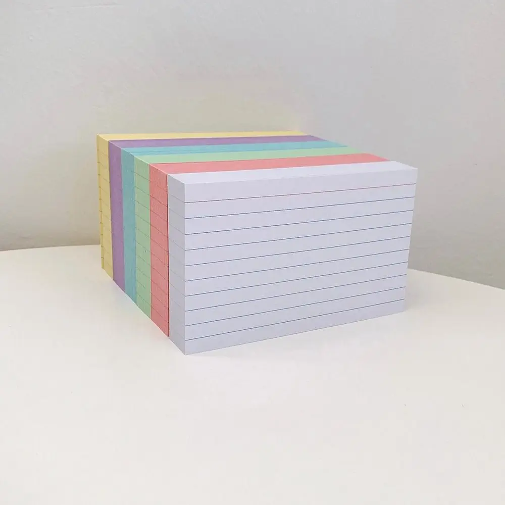 Linha Horizontal colorida Pocket Paper, Índice DIY Cartões, alta qualidade, Notepad, presente