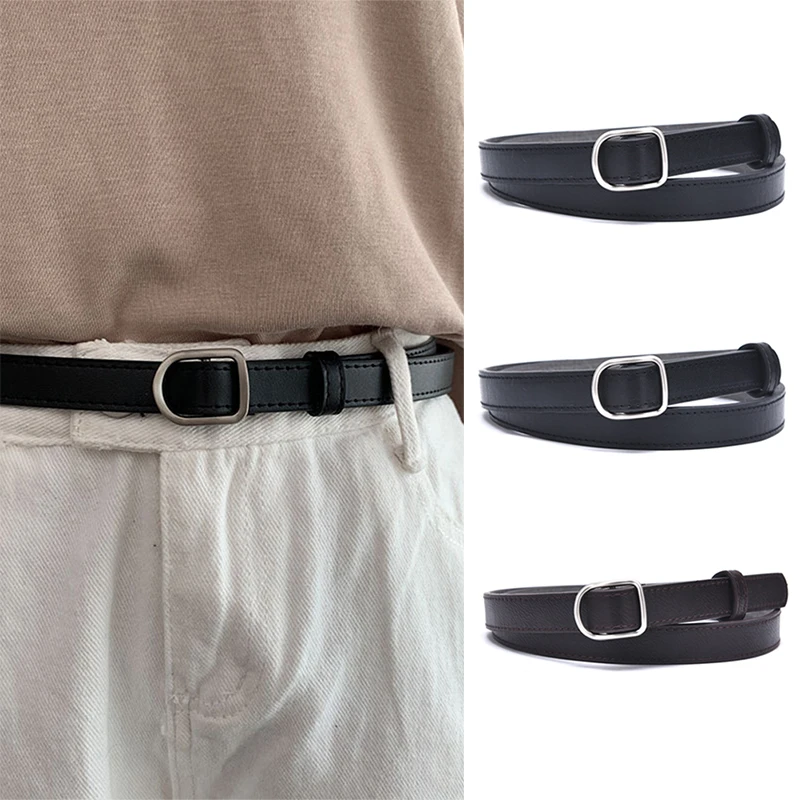 

INS Hot Fashion Simple Women Belts Leather Metal Pin Buckle Waist Belt Thin belt