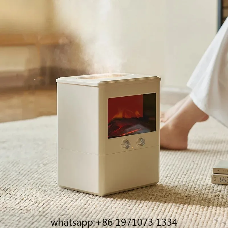 Humidifier – Ultrasonic Cool Mist with LED Fire Effect, 3L Large Capacity, Quiet Operation for Bedroom/Living