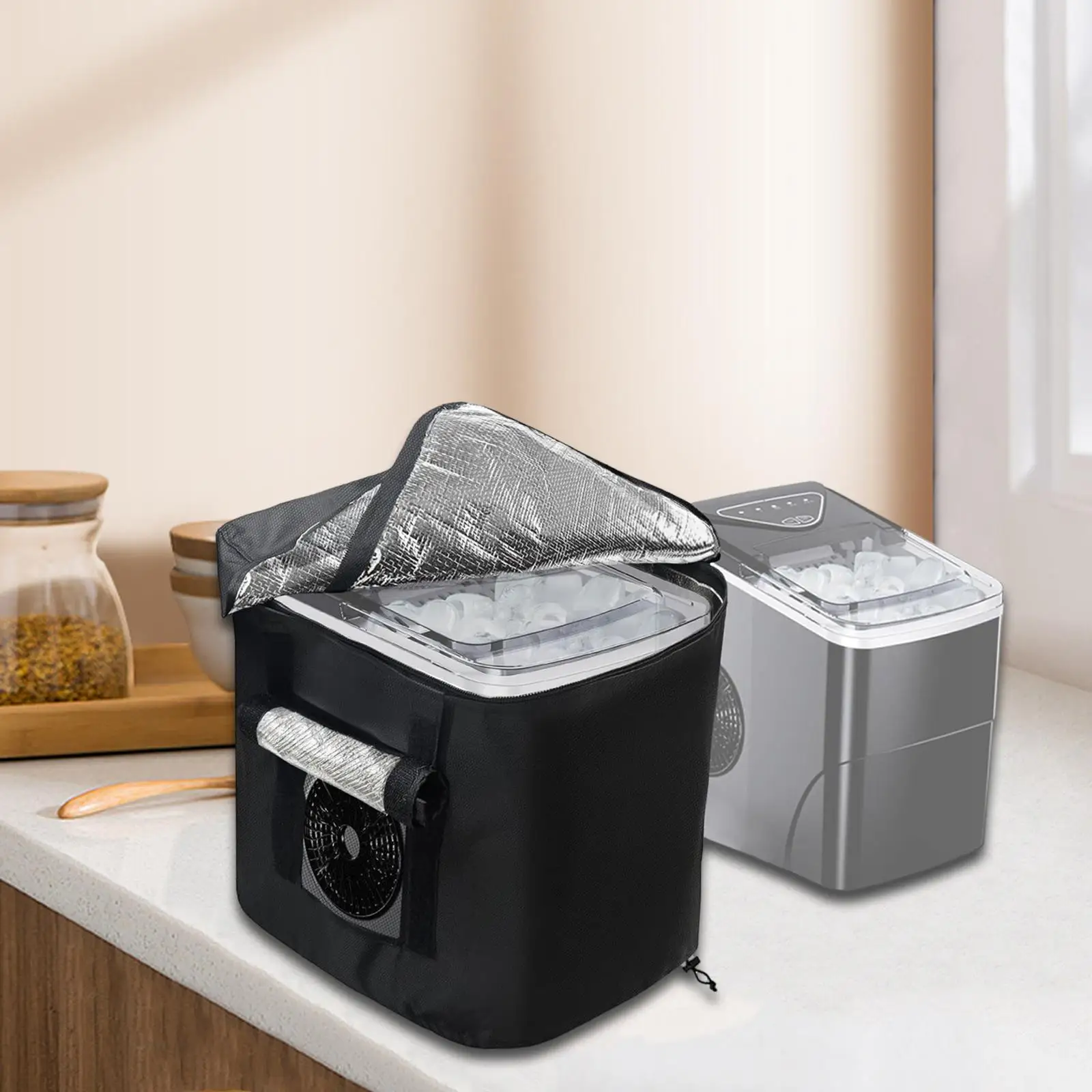 Cubierta para máquina de hielo, cubierta aislante a prueba de polvo para máquina de hielo, Protector de cubierta antipolvo para