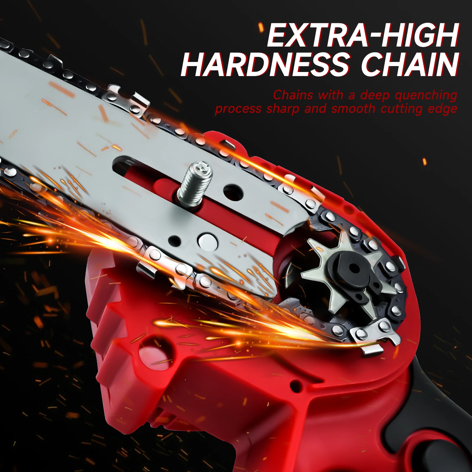 6 นิ้ว Mini Chainsaw มือถือขนาดเล็กเลื่อยไฟฟ้าไร้สายสวนตัดต้นไม้ตัดเครื่องมือสําหรับ Milwaukee 18V แบตเตอรี่ (ไม่มีแบตเตอรี่)