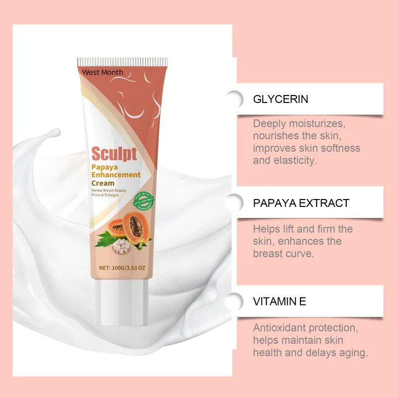 Sculpt Papaya Enhancement Cream Питательный лифтинг для увеличения размера груди Массаж груди Красота формы тела Лифтинг-крем для ухода